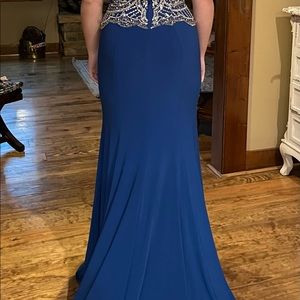 Royal blue formal pageant gown